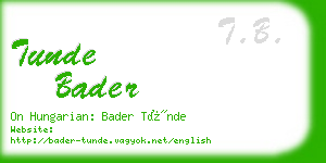 tunde bader business card